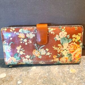 Patrick Nash Floral Leather Wallet